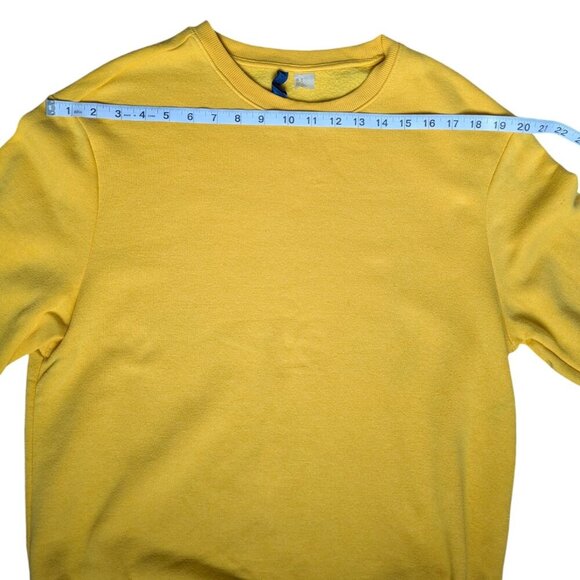 H&M Yellow Oversized Crewneck Sweater Men Size Medium - Picture 8 of 12